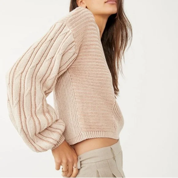 Free People When It Rains Sweater NWT - Picture 2 of 16